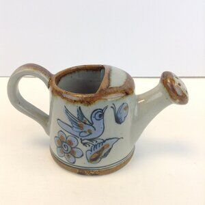 El Palomar Ken Edwards Mexico Folk Art Pottery Mini Watering Can Bird Butterfly